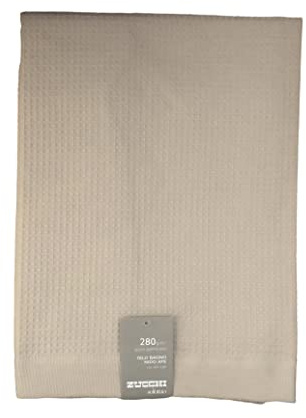 Badetuch, Zucchi Solotuo, mit Wabenstruktur, aus reiner Baumwolle N165. ecru