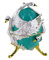 Lutèce Créations Schmuck Ei türkis mit weißen Schwänen und Spieluhr aus Metall - Schwanensee (P. I. Tschaikowski).