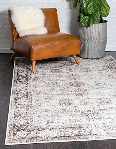 Unique Loom Sofia Collection Area Rug - Casino (4' 1 x 6' 1 Rectangle, Beige/ Tan)