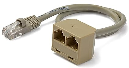 StarTech 2-to-1 RJ45 Network Splitter/Combiner, 10/100Mbps (RJ45SPLITTER) | Two 100Mb connections over one 8-wire run, One adapter required each end, No extra cabling, Connection, Used in pairs