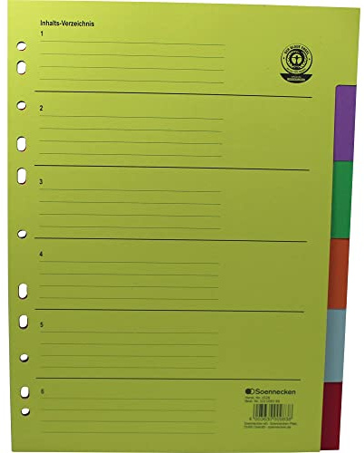 Soennecken Register 1528 blanko 22,5x29,7cm volle Höhe RC farbig