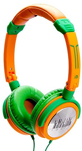 iDance Crazy401 Lifestyle DJ HeadPhones with Super Articulated Headband - Green/Orange