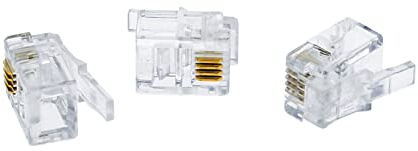 Ideal RJ-11 Modular Plugs (6-Position / 4-Contact) - Pack 25