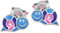 CLEVER SCHMUCK Silberne kleine Mädchen Ohrringe als Ohrstecker Mini Schnecke 9 x 5 mm rosa lila hellblau lackiert glänzend Sterling Silber 925 für Kinder