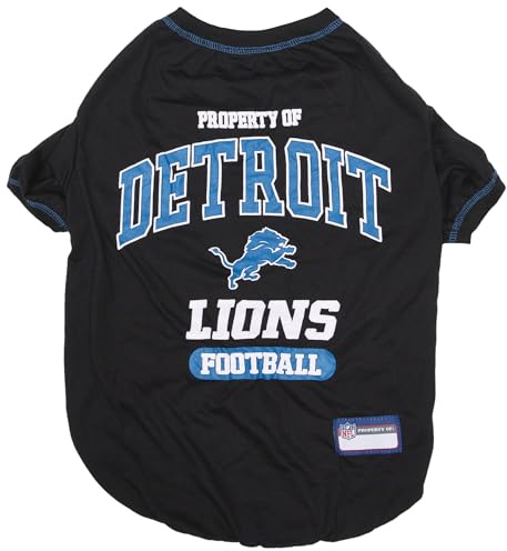 Pets First PET SHIRT for Dogs & Cats - NFL DETROIT LIONS Dog T-Shirt, Medium. - Cutest Pet Tee Shirt for the real sporty pup