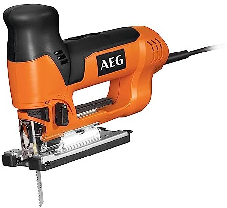 AEG - Sega elettrica 700 Watt, 100 mm legno, facile cambio lama Fixtec, fornito con: lama, paragrafi, cofanetto - STEP100X