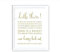 Andaz Press Wedding Party Signs, Gold Glitter Print, 8.5x11-inch, Bathroom Basket, 1-Pack, Not Real Glitter