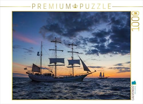 CALVENDO Puzzle EIN Motiv aus dem Kalender Windjammer auf der Ostsee im Abendlicht | 1000 Teile Lege-Größe 64 x 48 cm Foto-Puzzle für glückliche Stunden