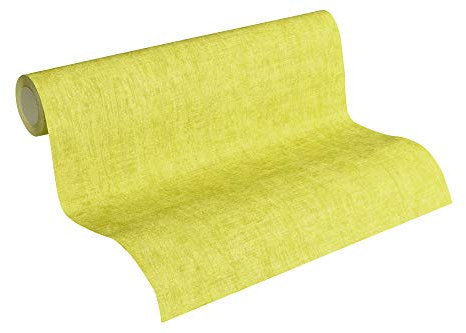 A.S. Création papier peint intissé Greenery papier peint uni 10,05 m x 0,53 m vert métallisé 322615 32261-5