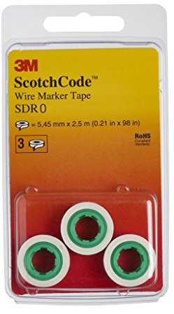 3M ScotchCode SDR-0 cable marker refill rollers, number 0 (pack of 3)