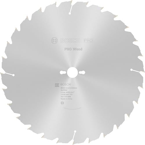 Bosch 1x PRO Wood Longlife Kreissägeblatt für Netz-Tischkreissägen (für Weichholz, Hartholz, Ø mm, Professional Zubehör Tischkreissäge)
