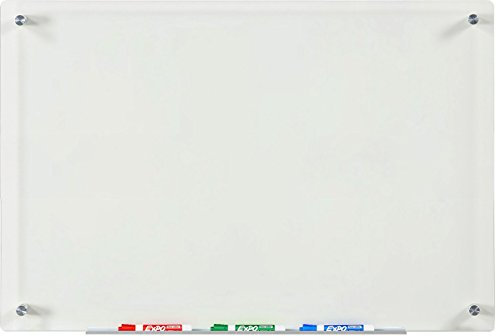 Audio-Visual Direct Clear Glass Dry-Erase Board Set - 60 cm x 90 cm - (Non-Magnetic)