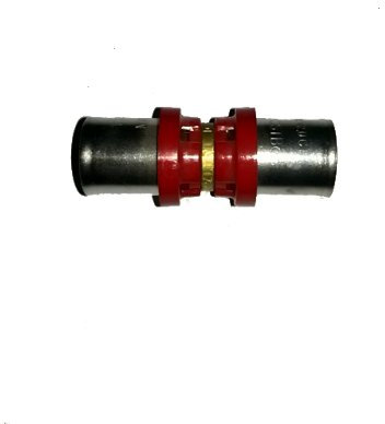 Tiemme - Raccordo Giunto Dritto 16X16 - Raccordo A Pressare Per Tubo Multistrato In Ottone