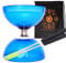 Blue Cyclone Quartz II Triple Bearing Diabolo mit Aluminium 'Metall' Sticks und Tragetasche - Pro Clutch Diablo Set