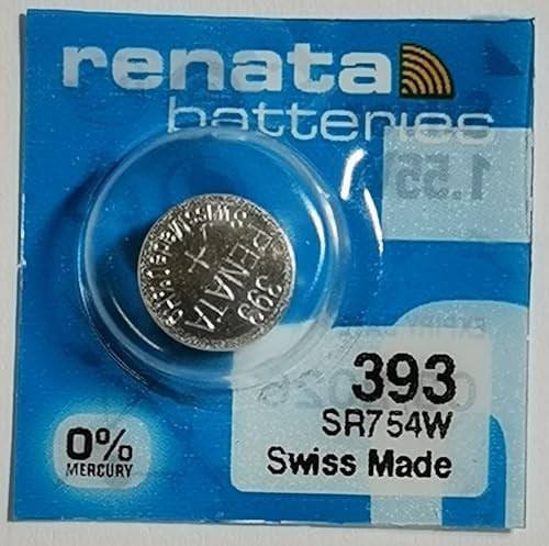 Renata 393 Mercury Free 1.55 Volt Watch Battery Replaces SR754W