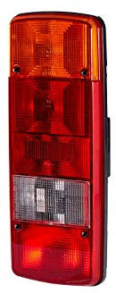 HELLA Rückleuchte - Glühlampe - 12V / 24V - Einbau/geschraubt - ADR/GGVS/nicht SAE/ECE - Lichtscheibenfarbe: mehrfarbig - Stecker: Schraubkontakt - rechts - Menge: 1 - 2SK 003 567-661