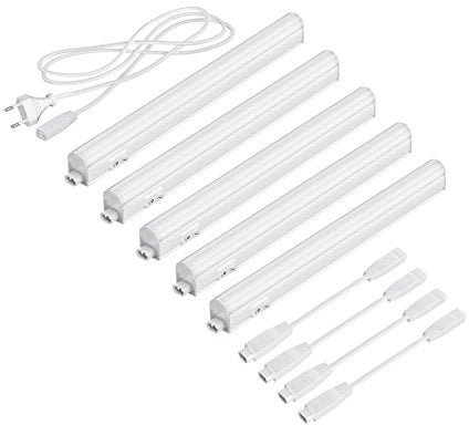 Parlat luci sottopensile a LED Rigel, 31,3 cm ciascuna, 397 lm ciascuna, bianco caldo, set da 5