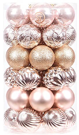 Sea Team 60mm/2.36 Feine dekorative Kleinigkeit mit Gemälde & funkelndem Weihnachtsbaumschmuck als Thema, Christbaumkugel-Set—41 Stück