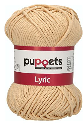 Puppets Lyric Stärke 8 4572008-05003 braun Häkelgarn, 100 % Baumwolle