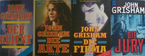 John Grisham Konvolut - Vier Romane- Der Klient, Die Akte, Die Jury, Die Firma (TB)