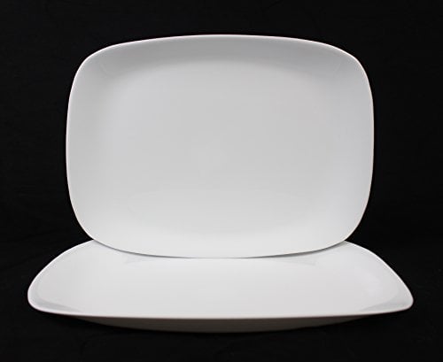 XL Rectangular Parma Serving Platter in Brilliant White (2 Pieces)