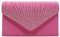wocharm Womens Ladies Satin Diamante Clutch Bag Envelope Handbag Evening Bridal Bag Wedding Fashion Prom Vintage Shoulder Bags(Hot pink)