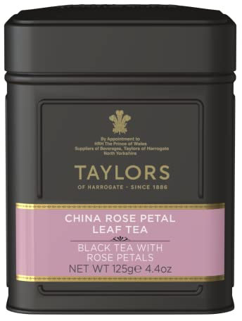 TAYLORS OF HARROGATE Thé de Chine Pétales de Roses 125 g - Lot de 2