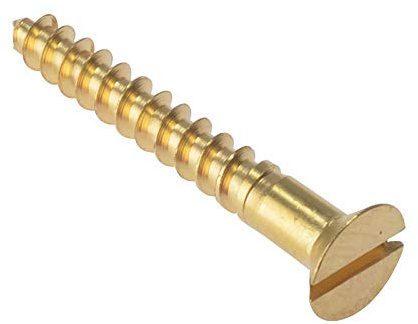ForgeFix Wood Screws - Solid Brass | 1/2 x 8 | Countersunk | Box 200