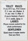 Leonardo Unique Toilet Rules Novelty Hanging Bathroom White Plaque,Funny Wooden Sign for Wall or Door