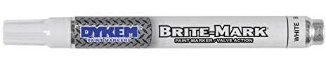 Brite-Mark Paint Marker/Valve Action (White)