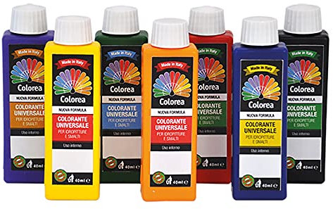 Colorante universal 'Colorea' apto para esmaltes, Idropitture y pintura. Tipo universal, a formulazione concentrata. De bote.