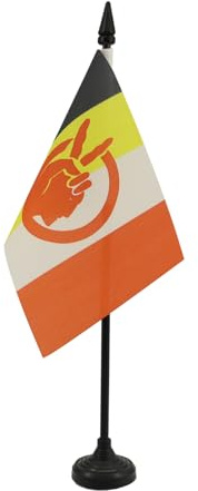 AZ FLAG - Tischflagge American Indian Movement - 15x10 cm - Aim Tischfahne 10 x 15 Cm - Flaggen