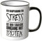 WANDKINGS® Tasse, Spruch 'Der Hauptgrund für Stress ist der tägliche Umgang mit Idioten.' - Schwarz, Keramik, 0,3 l, Spülmaschinenfest