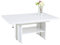 Funktionscouchtisch Julius, Holzwerkstoff hgl weiߟ, ausziehbar+ höhenverstellbarmit Lift, 110-177x68x53-69 cm
