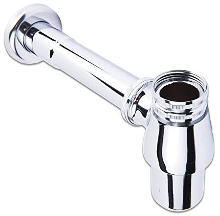 Aquariss Chrome Bottle Trap Basin Waste Bathroom Sink Pipe Adjustable Height & Outlet