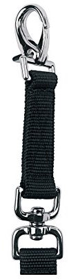 Kerbl Longierleine, Karabinerhaken und Wirbel, Longe Longieren, 750 cm, schwarz