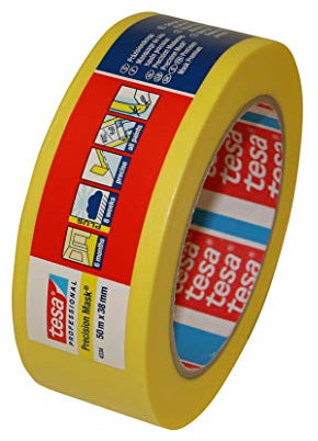 tesa 4334 Precision Mask Painters Tape: 1-1/2 in. x 55 yds. (Gelb)