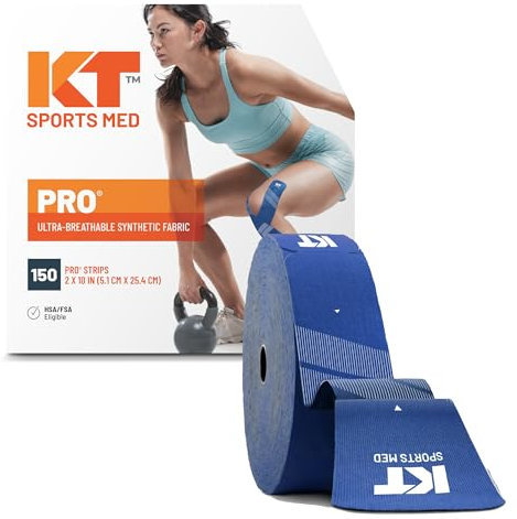 KT Tape PRO Jumbo 150 Strip Synthetik vorgeschnittenen Kinesiologie Tape M Blau (Sonic Blue)