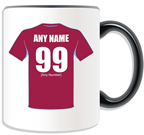 UNIGIFT Personalised Gift - Villa Mug (Football Design Theme, Colour Options) - Any Name/Message on Your Unique Mug - Aston Ashton Lions Claret and Blue Army Club