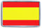 Spain Flag - Small Plastic Fridge Magnet