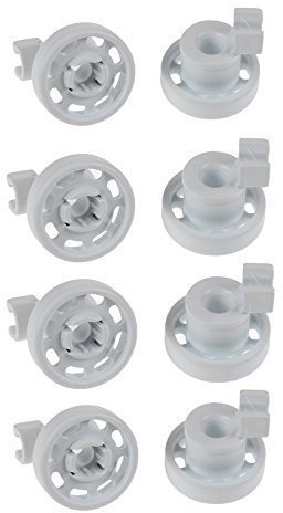 First4Spares Replacement Upper Basket Wheels for Hotpoint Dishwashers (Pack of 8)