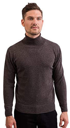 100% Kaschmir Herren Pullover | Sweater Rollkragen 2-fädig