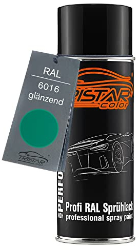 TRISTARcolor RAL 6016 Türkisgrün glänzend Lack Spraydose | Sprühdose 400 ml, schnelltrocknend