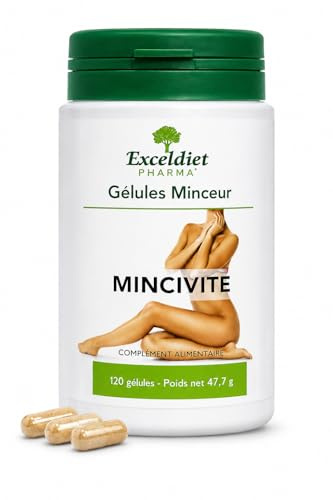 Brûleur de Graisses | Perte de Poids avec Régime Amincissant | Nopal | Wakame | Vitamine C | Mincivite 120 Gélules