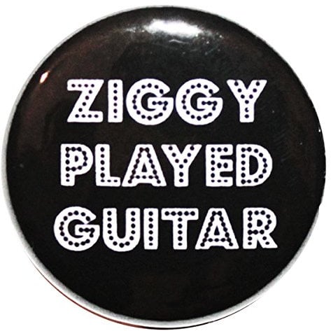 Mini 'ZIGGY PLAYED GUITAR' Fridge Magnet (1.25 Inch/32mm) MADE IN UK by Button Zombie