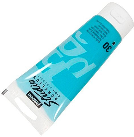 PEBEO Studio Acrylics Fine, 831-030, Vernice acrilica, Blu turchese, 100 ml (Confezione da 1)