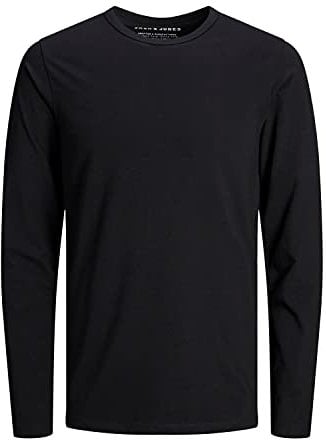 JACK & JONES Men's Basic O-Neck Tee T-Shirt, Black, L