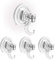 Ulinek Suction Hooks, 4 Pack Bathroom Shower Wall Door Wreath Glass Window Hanging Suction Cups Sucker Hooks Kitchen Utensil Handbag Key Coat Towel Holder Hanger Heavy Duty Max Holding 3 KG