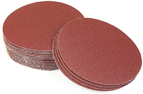 20pcs 7 Inch 180mm Round Sandpaper Disk Sand Sheets Grit 80 Hook & Loop Sanding Disc for Sander Grits