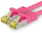 1aTTack.de Câble Réseau Cat7 Cat 7 10 GB/s SFTP - 1x 1m - RJ45 Ethernet LAN DSL Routeur Modem - Magenta